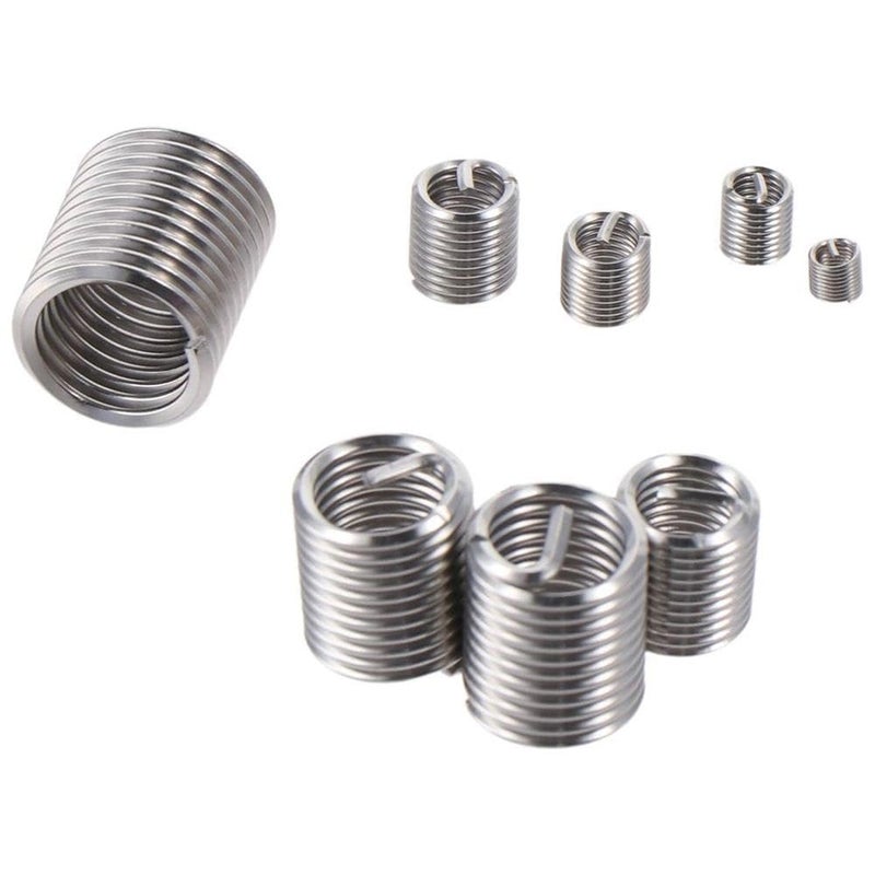 SHUATI 210Pcs Wire Screw Sleeve, 7 Sizes Helical Thread Repair Inserts, Wire Thread Inserts, Spiral 304 Stainless Steel Thread Repair Kit for Aviation - Image 3